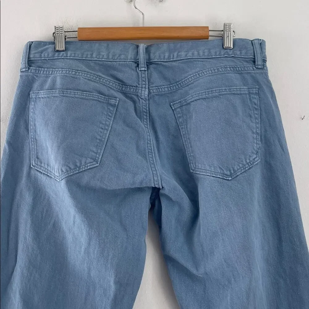Banana Republic Vintage Straight stretch flat front blue denim jean pants 34x32